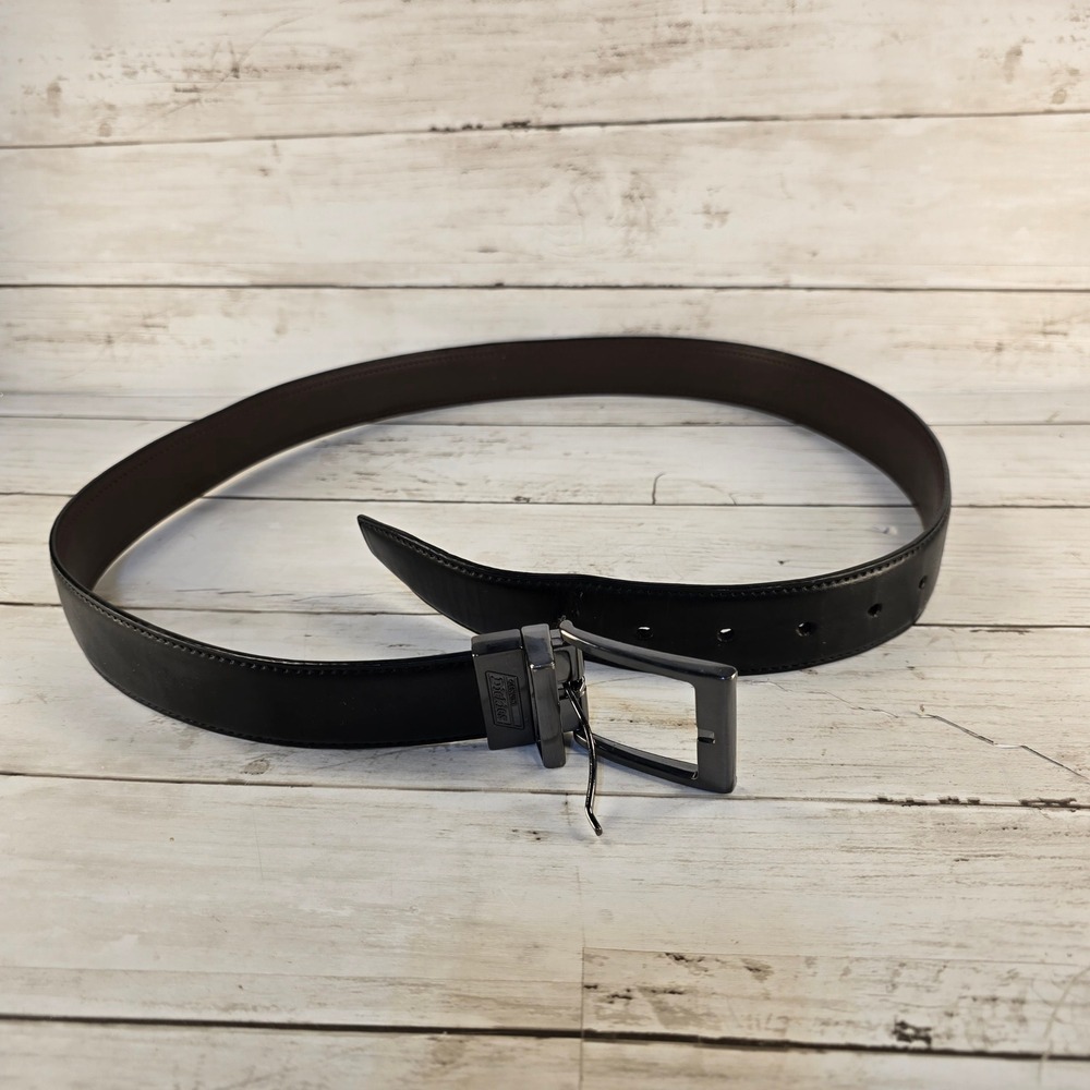 Genuine Dickies Mens Reversible Belt Black Brown Coated Leather Size 36 11GD0248